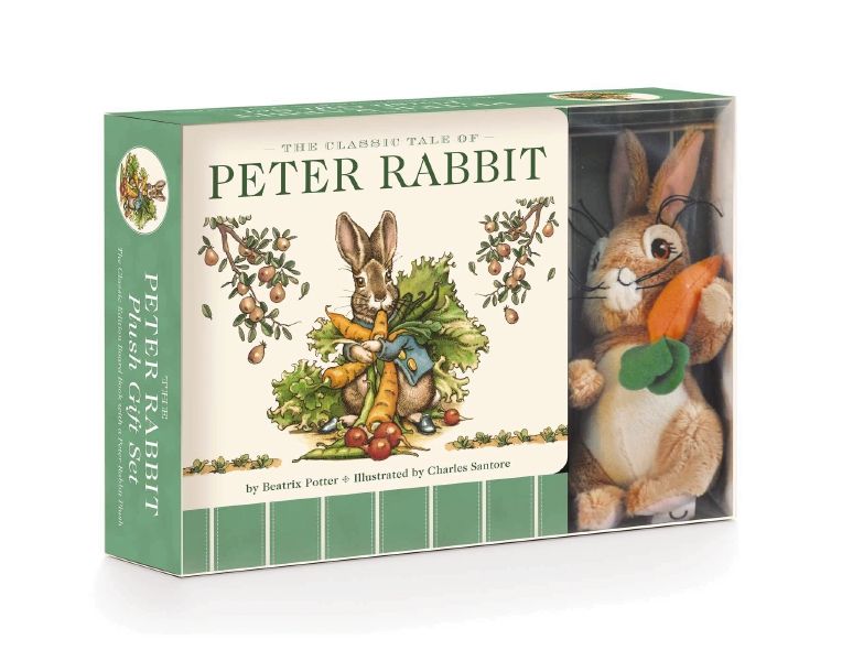 Peter Rabbit Plush Gift Set the Revised Edition: Includes The Classic Edition Board Book + Plush Stuffed Animal Toy Rabbit Gift Set