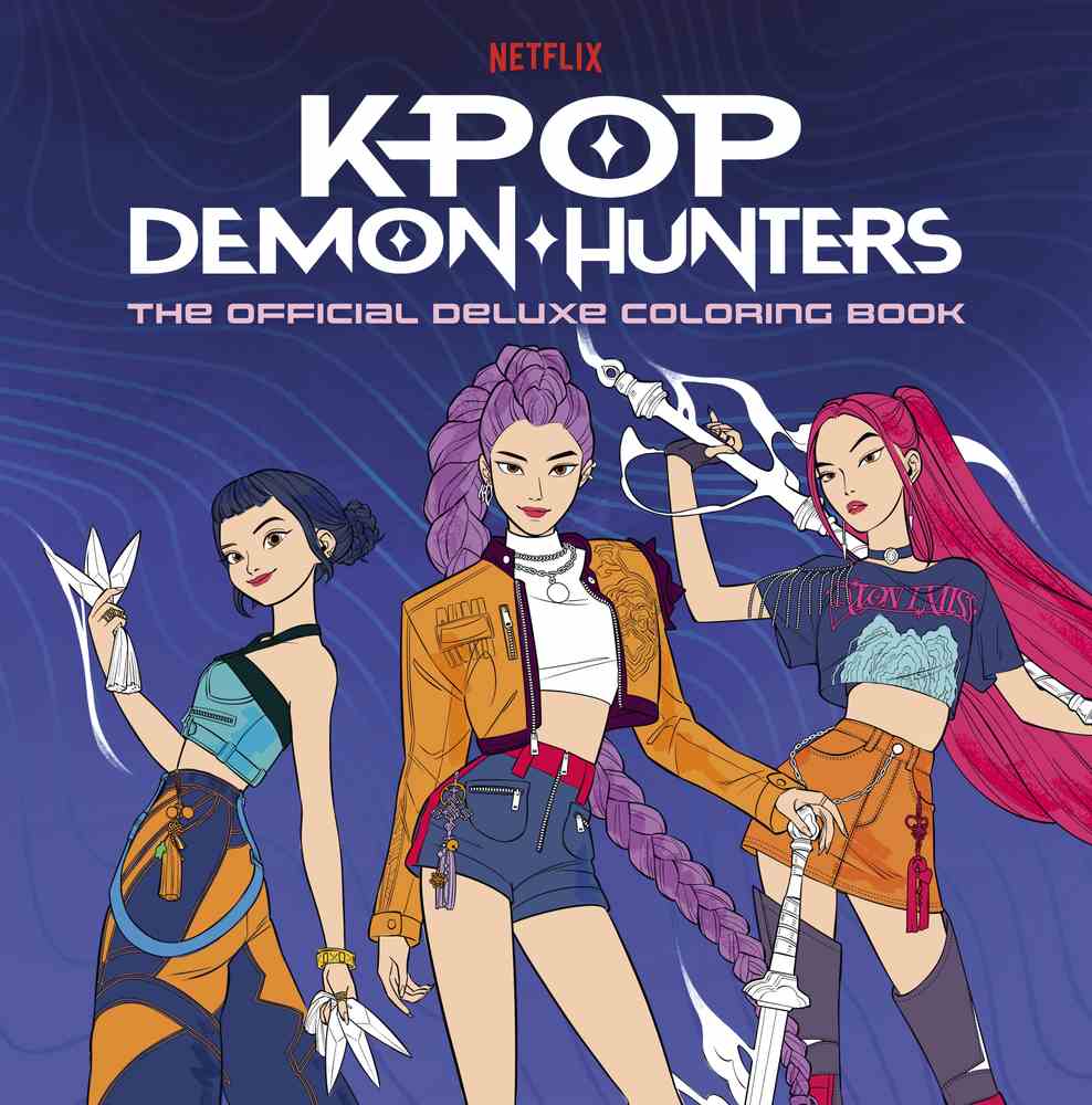 KPop Demon Hunters: The Official Deluxe Colouring Book book cover