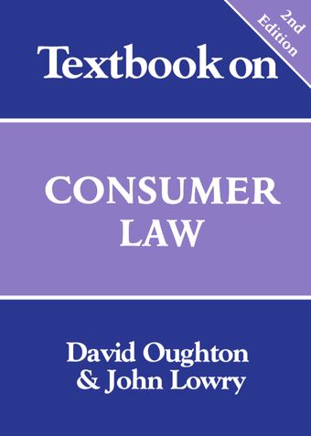 Textbook On Consumer Law book cover
