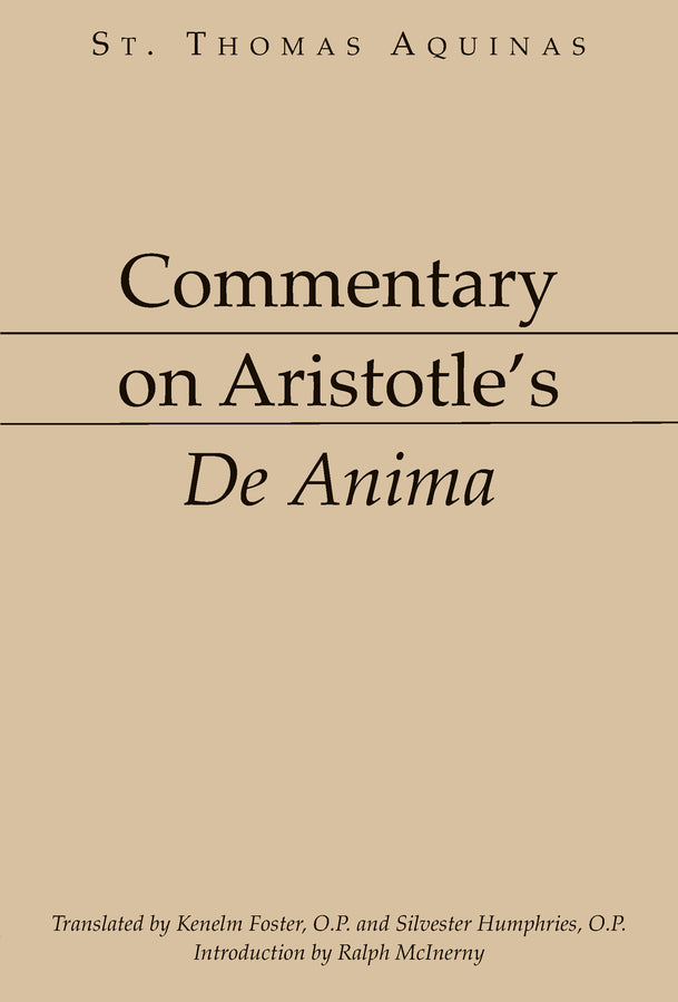 Commentary on Aristotle's De Anima