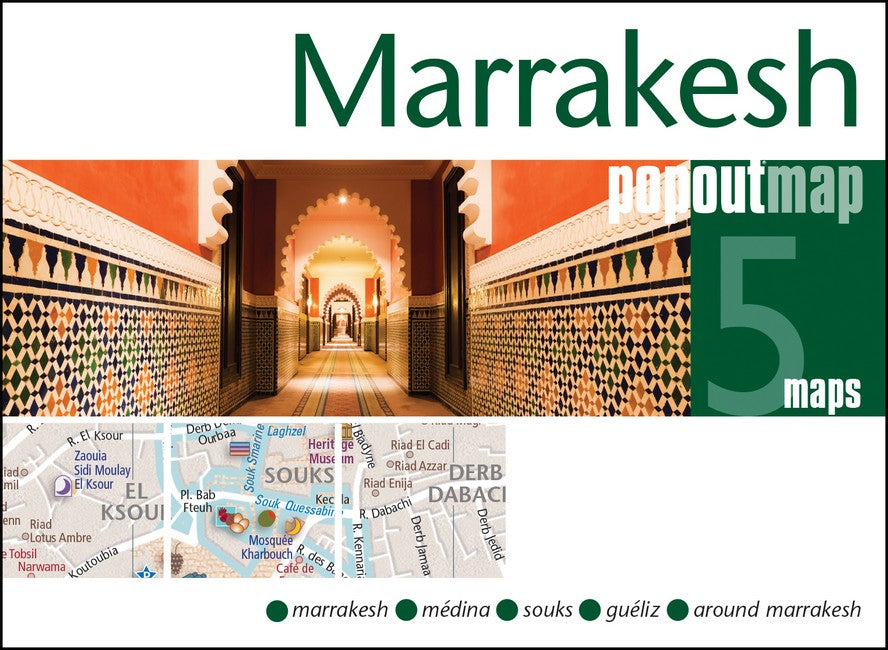 Marrakesh PopOut Map: Pocket size pop up city map of Marrakesh