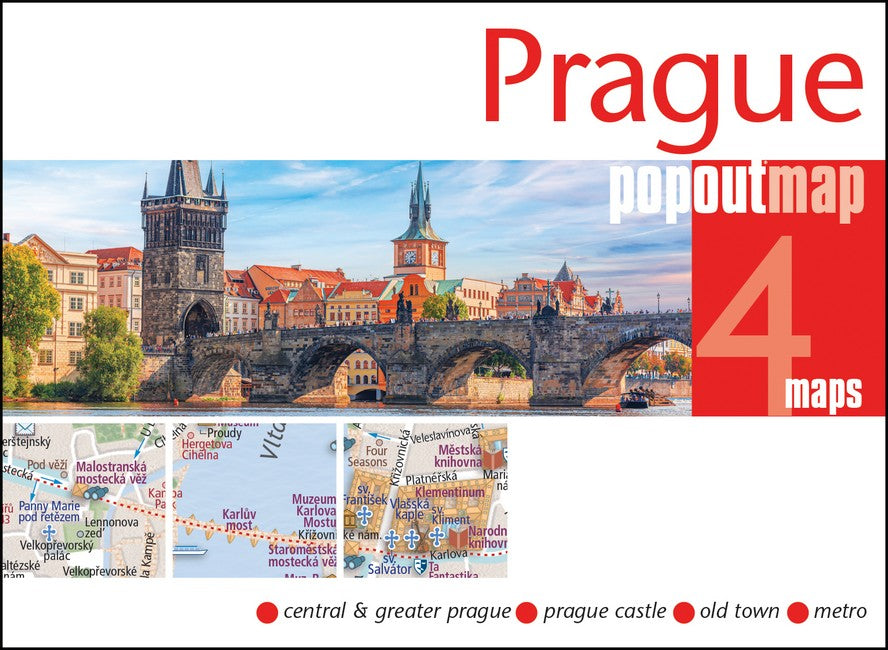 Prague PopOut Map - pocket size, pop up map of Prague city centre cover