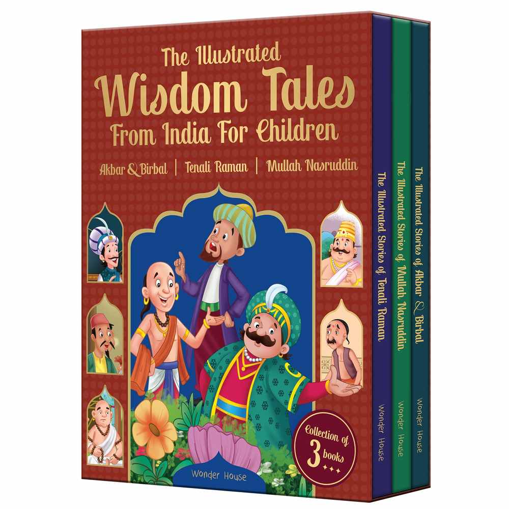The Illustrated Wisdom Tales From India For Children (Collection of 3 books) book cover