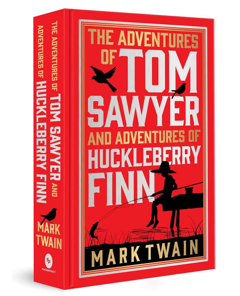 The Adventures of Tom Sawyer & Adventures of Huckleberry Finn (Deluxe Hardbound Edition) book cover