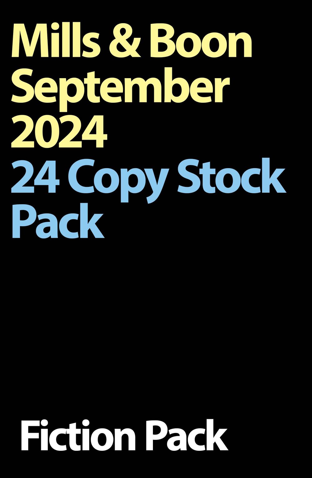 Mills & Boon Sept 2024 24 Copy Stock Pack