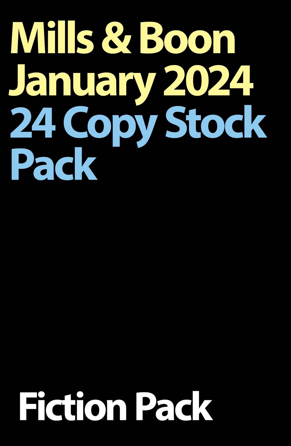 Mills & Boon Jan 2024 24 Copy Stock Pack