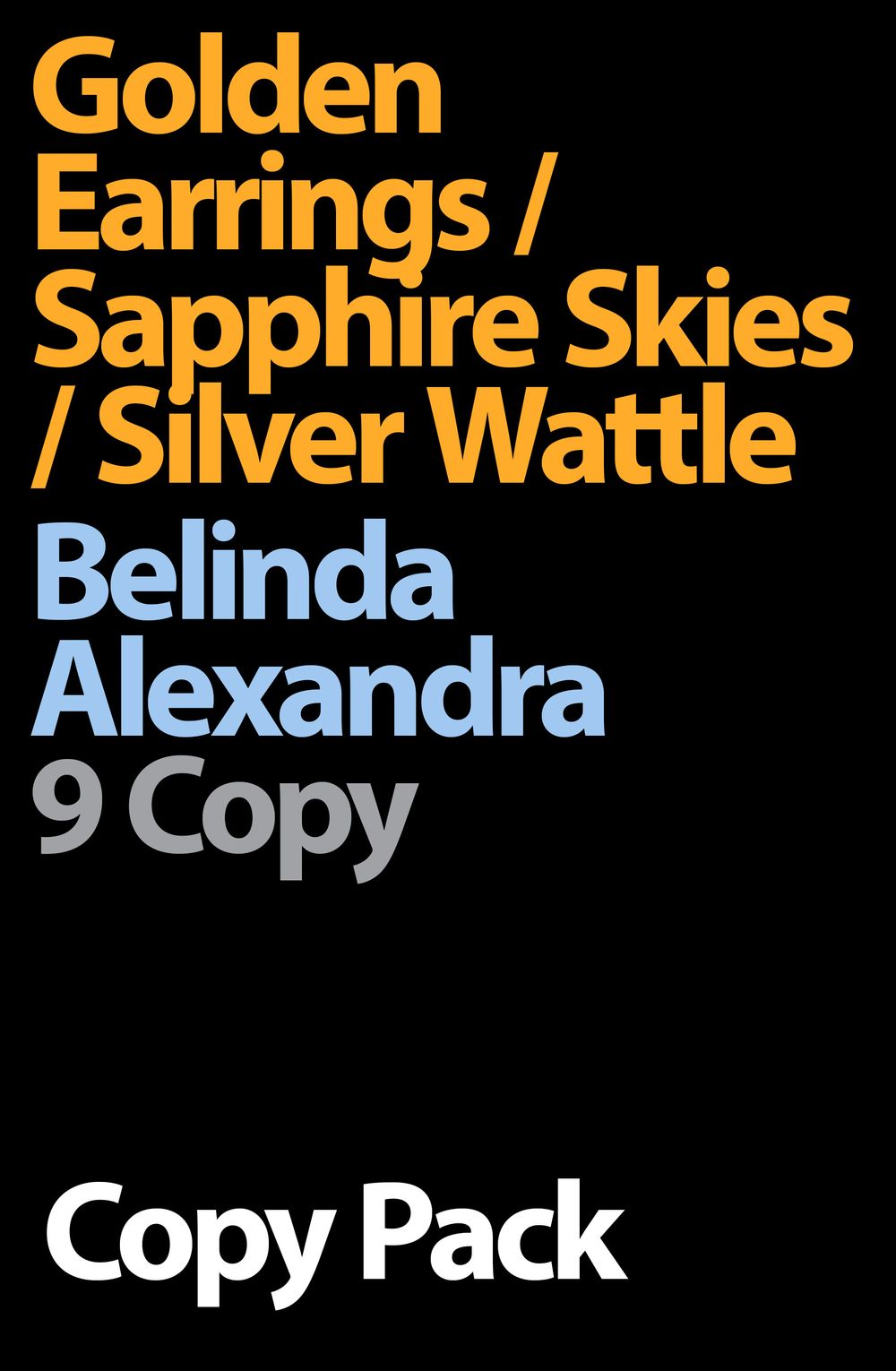 Belinda Alexandra 9 Copy Pack