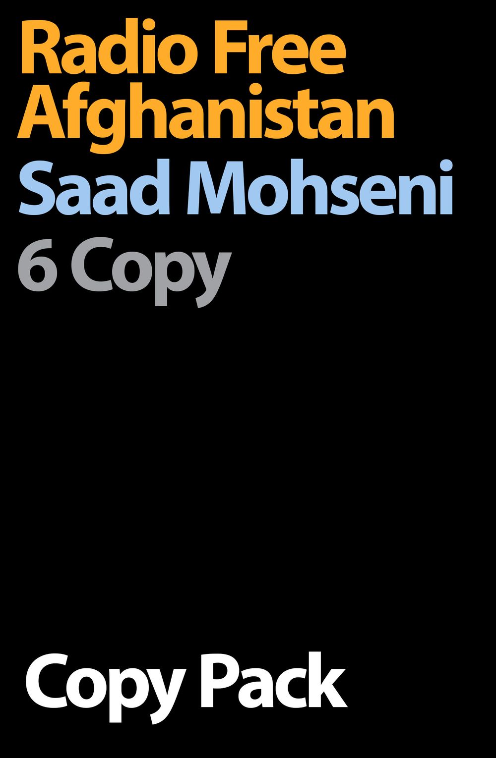 Radio Free Afghanistan 6 Copy Pack