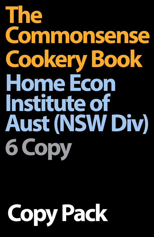 The Commonsense Cookery Book 6 Copy Pack