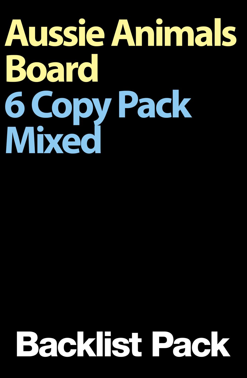 Aussie Animals Board 6 Copy Mixed Pack