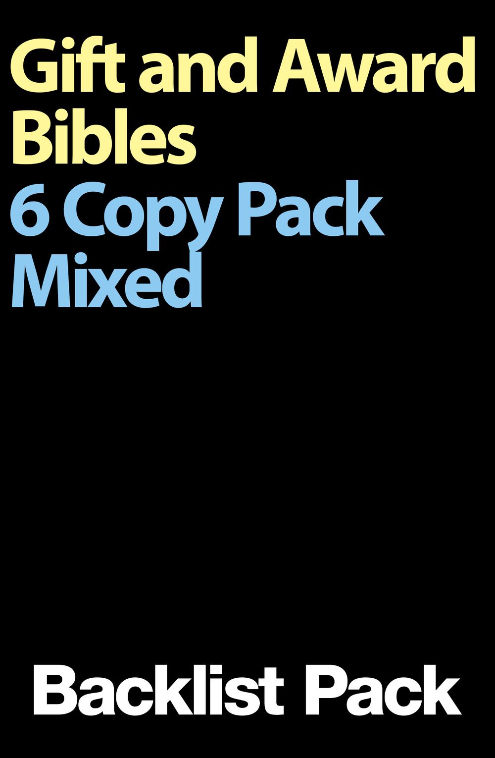Gift And Award Bibles 6 Copy Mixed Pack