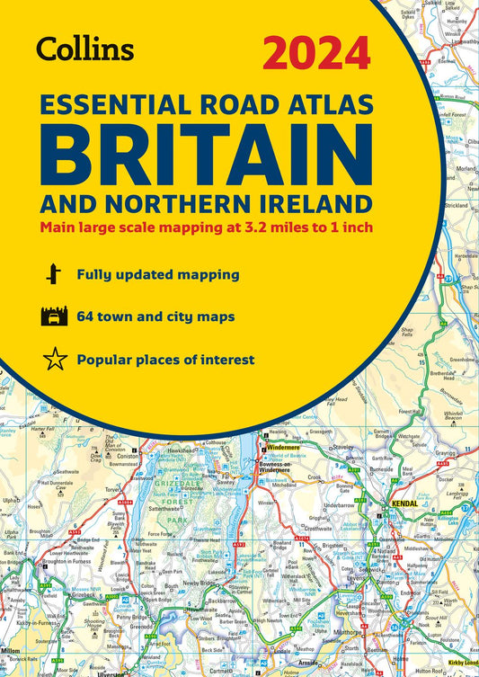 2024 Collins Essential Road Atlas Britain and Northern Ireland: A4 Spiral [New Edition]