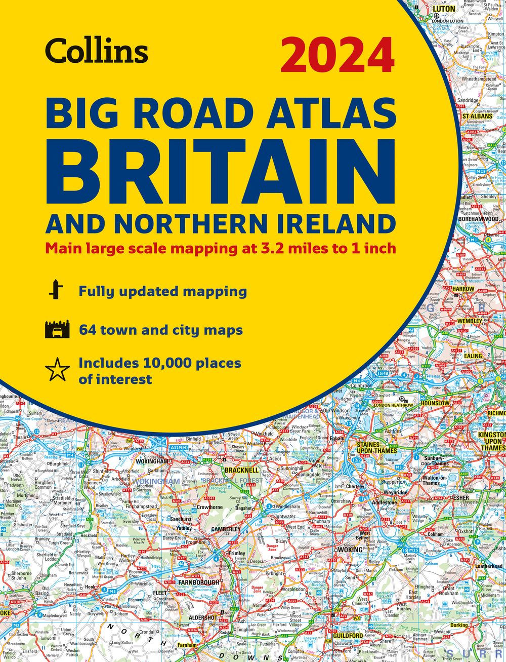 2024 Collins Big Road Atlas Britain and Northern Ireland: A3 Spiral [New Edition]