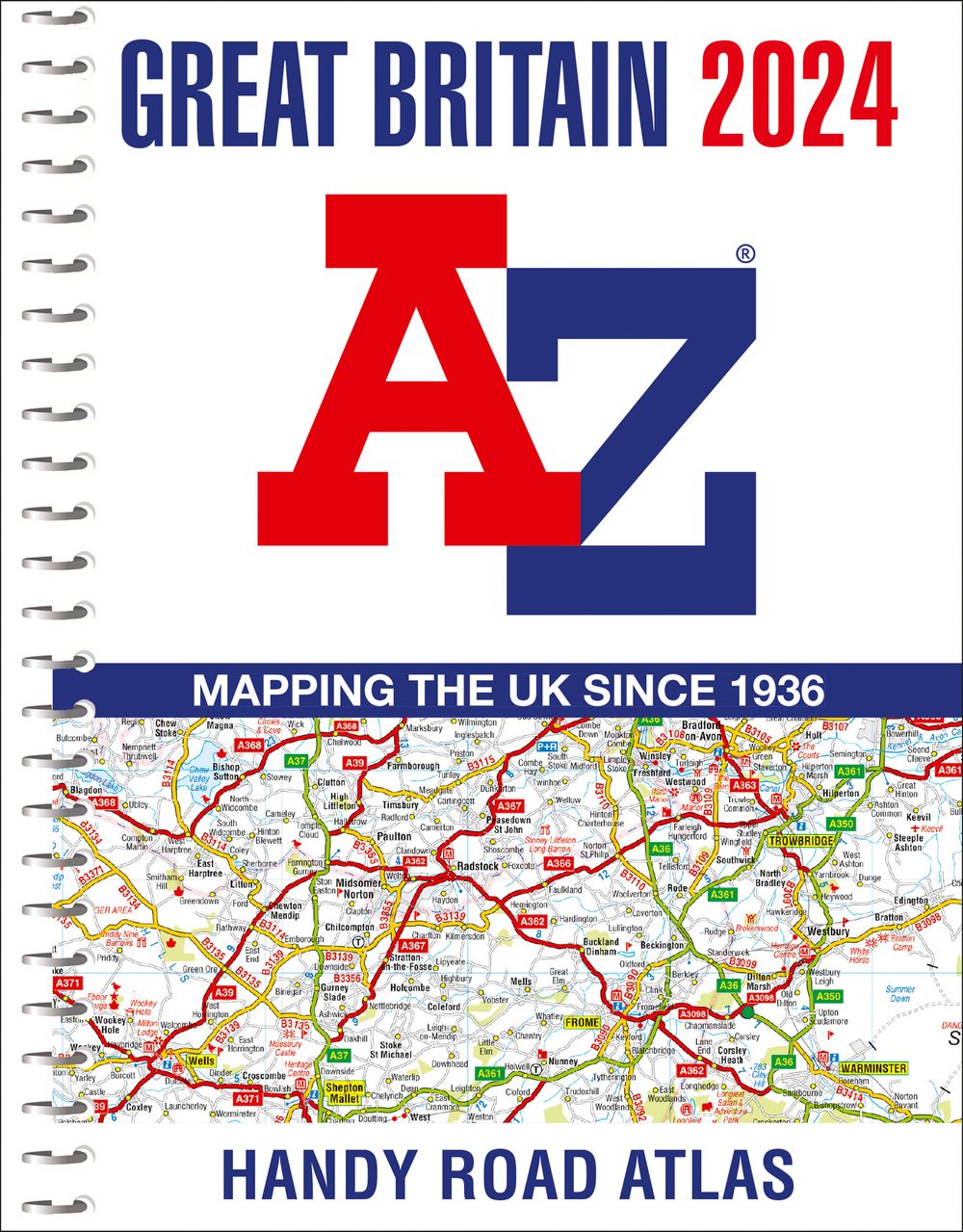 Great Britain A-Z Handy Road Atlas 2024 [A5 Spiral]
