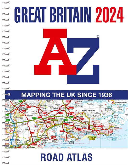 Great Britain A-Z Road Atlas 2024 [A4 Spiral]