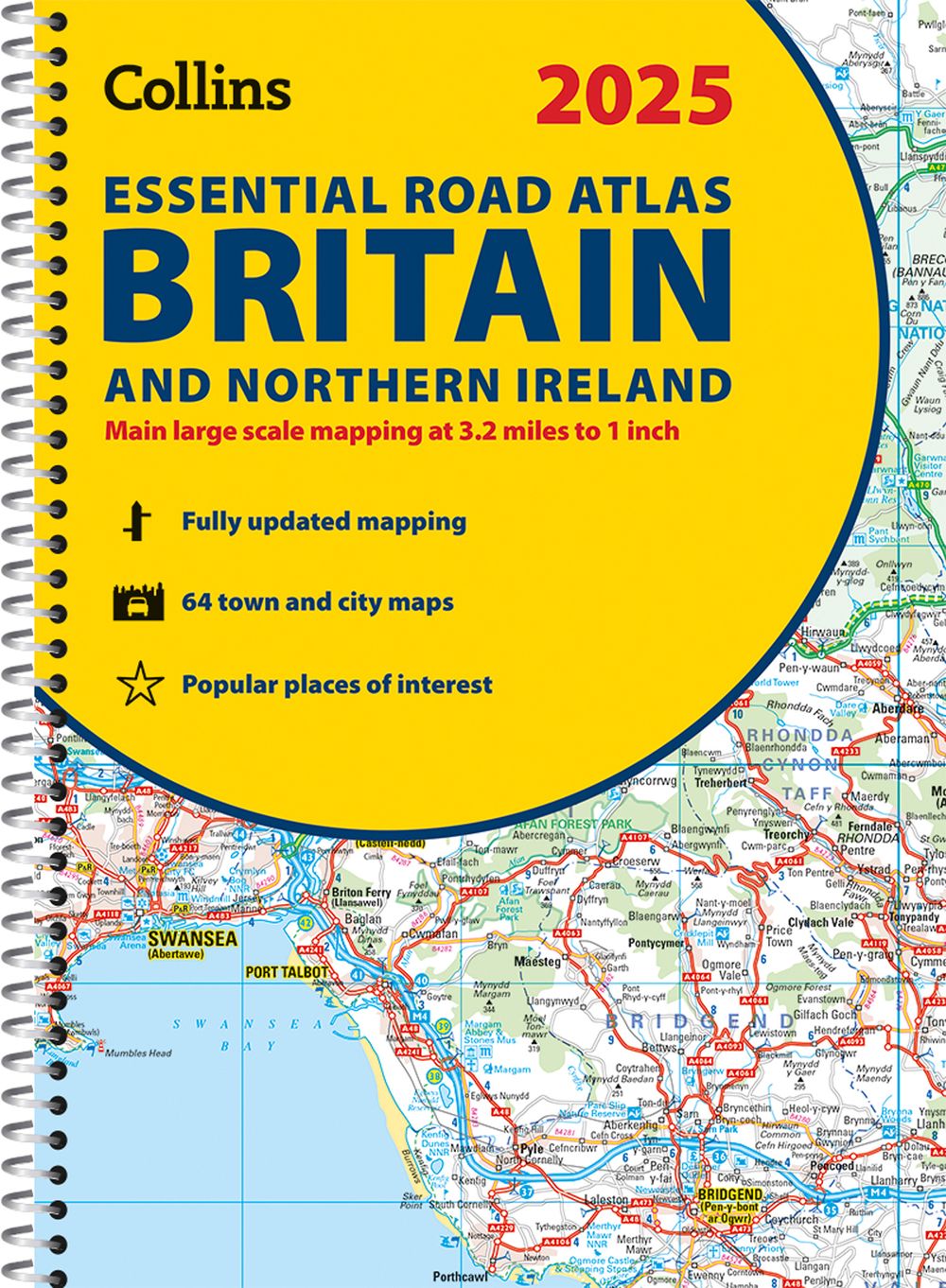 Collins Road Atlas - 2025 Collins Essential Road Atlas Britain And Northern Ireland: A4 Spiral