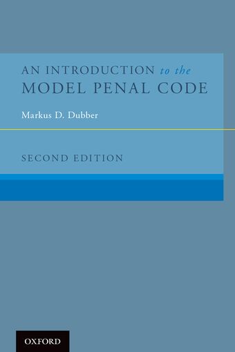 An Introduction to the Model Penal Code book cover