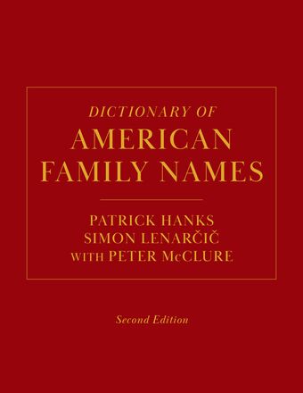 Dictionary of American Family Names 2nd Edition book cover