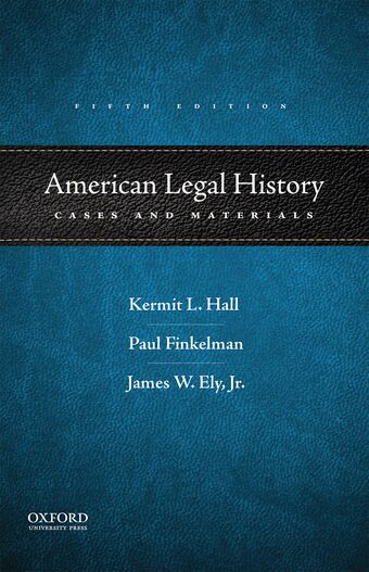 American Legal History book cover
