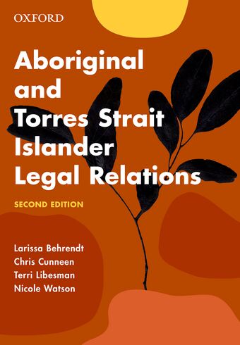 Aboriginal and Torres Strait Islander Legal Relations book cover