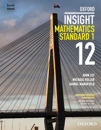 Oxford Insight Mathematics Standard 1 Year 12 Student book + obook assess book cover