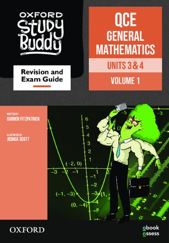Oxford Study Buddy QCE General Mathematics Units 3&4 Revision and exam guide book cover