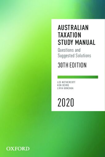 Australian Taxation Study Manual 2020 book cover