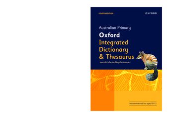 Australian Primary Oxford Integrated Dictionary & Thesaurus book cover