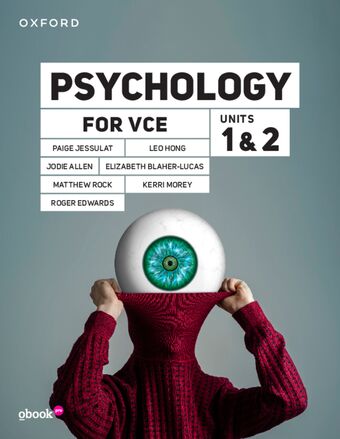 Psychology for VCE Unit 1 & 2 Student Book+obook pro book cover