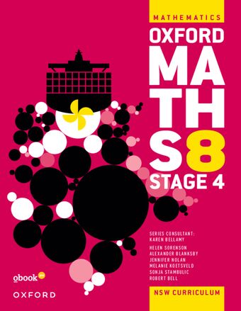 Oxford Maths 8 Stage 4 Student Book+obook pro book cover