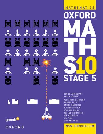 Oxford Maths 10 Stage 5 Student Book+obook pro book cover