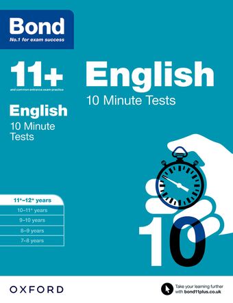 Bond 11 English 10 Minute Tests 11 to 12 book cover