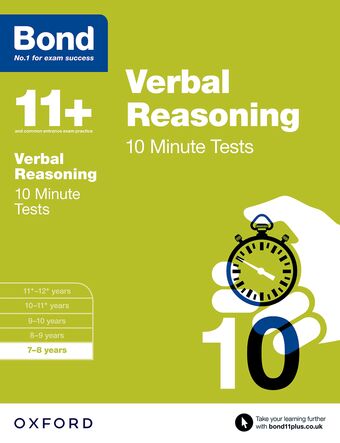 Bond 11 Verbal Reasoning 10 Minute Tests 7 to 8 book cover
