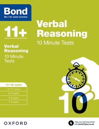 Bond 11 Verbal Reasoning 10 Minute Tests 11 to 12 book cover