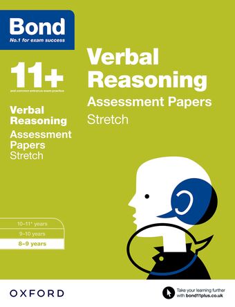 Bond 11 Verbal Reasoning Stretch Practice 8 to 9 book cover