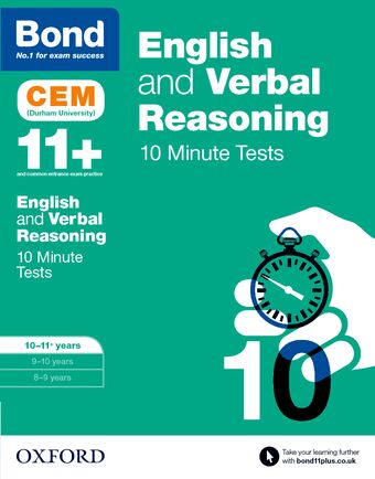 Bond 11+: English & Verbal Reasoning 10 Mintue Tests 10-11 years book cover