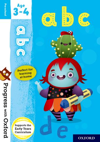 Progress With Oxford: Abc/First Words Age 3-4 Book/Stickers book cover