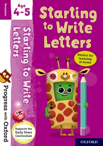 Progress With Oxford: Writing Letters Age 4-5 Book/Stickers book cover