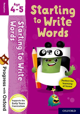 Progress with Oxford Starting to Write Words Age 4-5 book cover