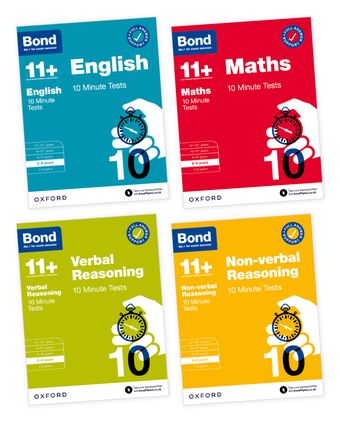 Bond 11+ 10 Minute Tests Mixed Pack 8 9 Years (PACK OF 4) book cover
