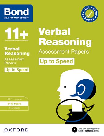 Bond Verbal Reasoning Up to Speed Assessment Papers 9-10yrs book cover