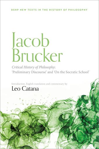 Jacob Brucker, Critical History of Philosophy book cover