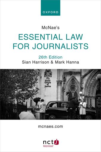 McNae's Essential Law for Journalists book cover