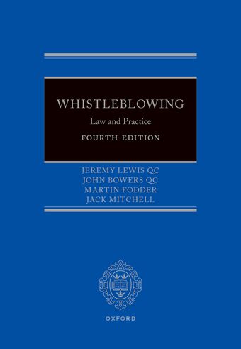 Whistleblowing Law and Practice book cover