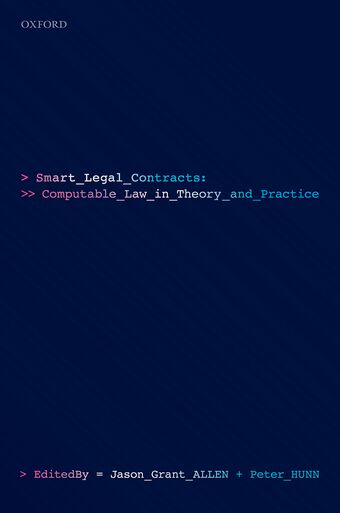 Smart Legal Contracts Computable Law in Theory and Practice book cover