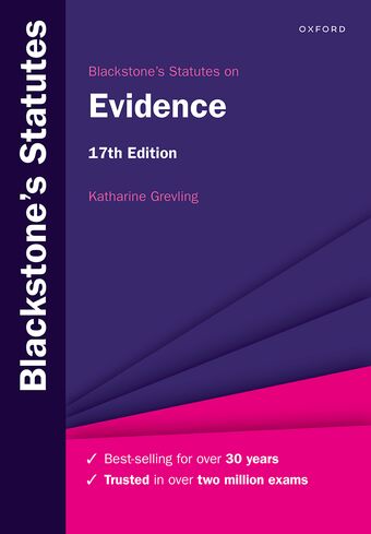 Blackstone's Statutes on Evidence 2022-2023 book cover