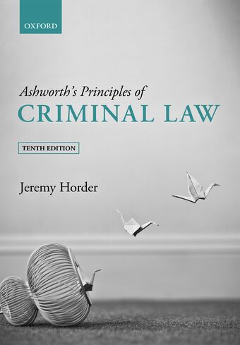 Ashworth's Principles of Criminal Law book cover