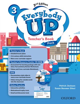 Everybody Up 3 Teachers Book with DVD and Online Practice Pack book cover