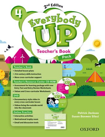 Everybody Up 4 Teachers Book with DVD and Online Practice Pack book cover