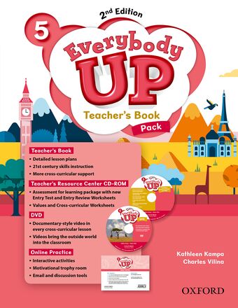 Everybody Up 5 Teachers Book with DVD and Online Practice Pack book cover